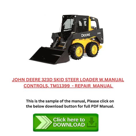 john deere 323d skid steer service manual|john deere 323d review.